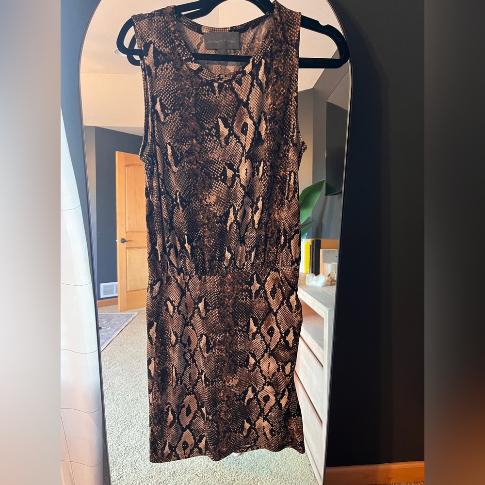 Spandex, polyester blend stretcy snakeskin dress from Evereve, size small